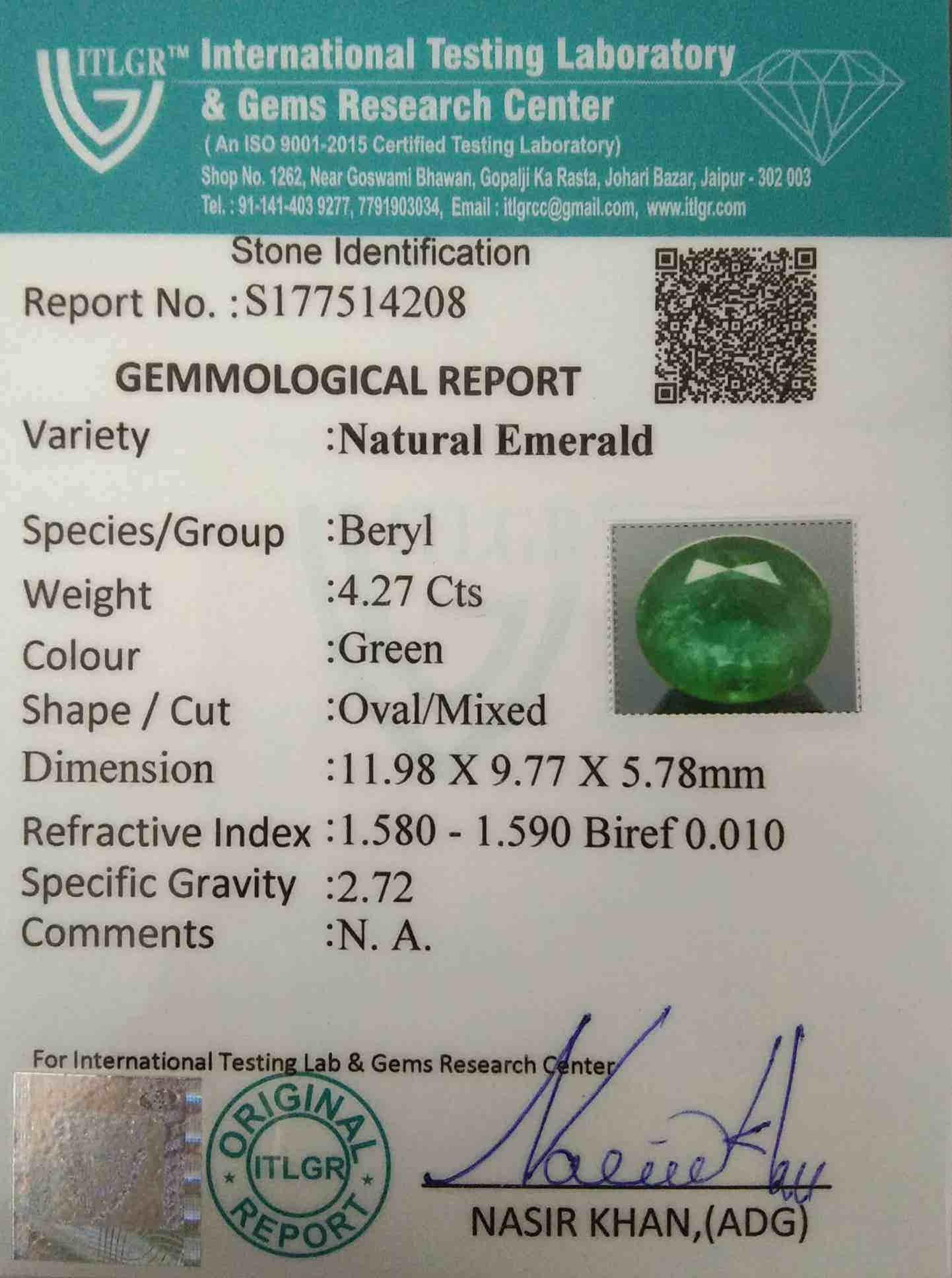 Emerald - 4.27 Carat