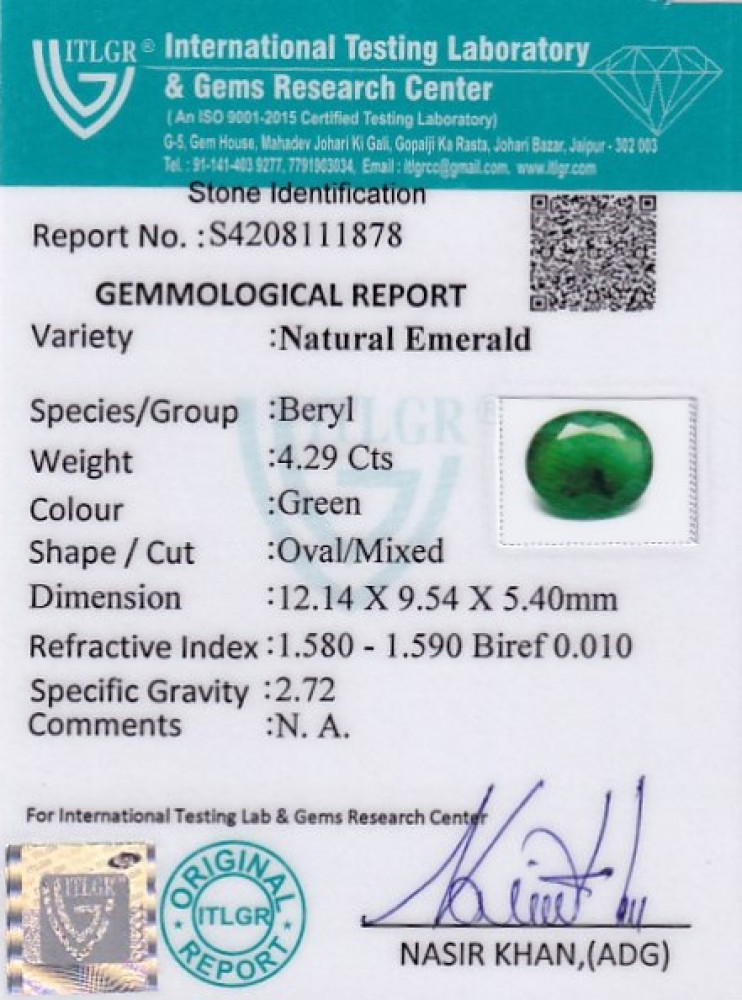 Emerald - 4.29 Carat
