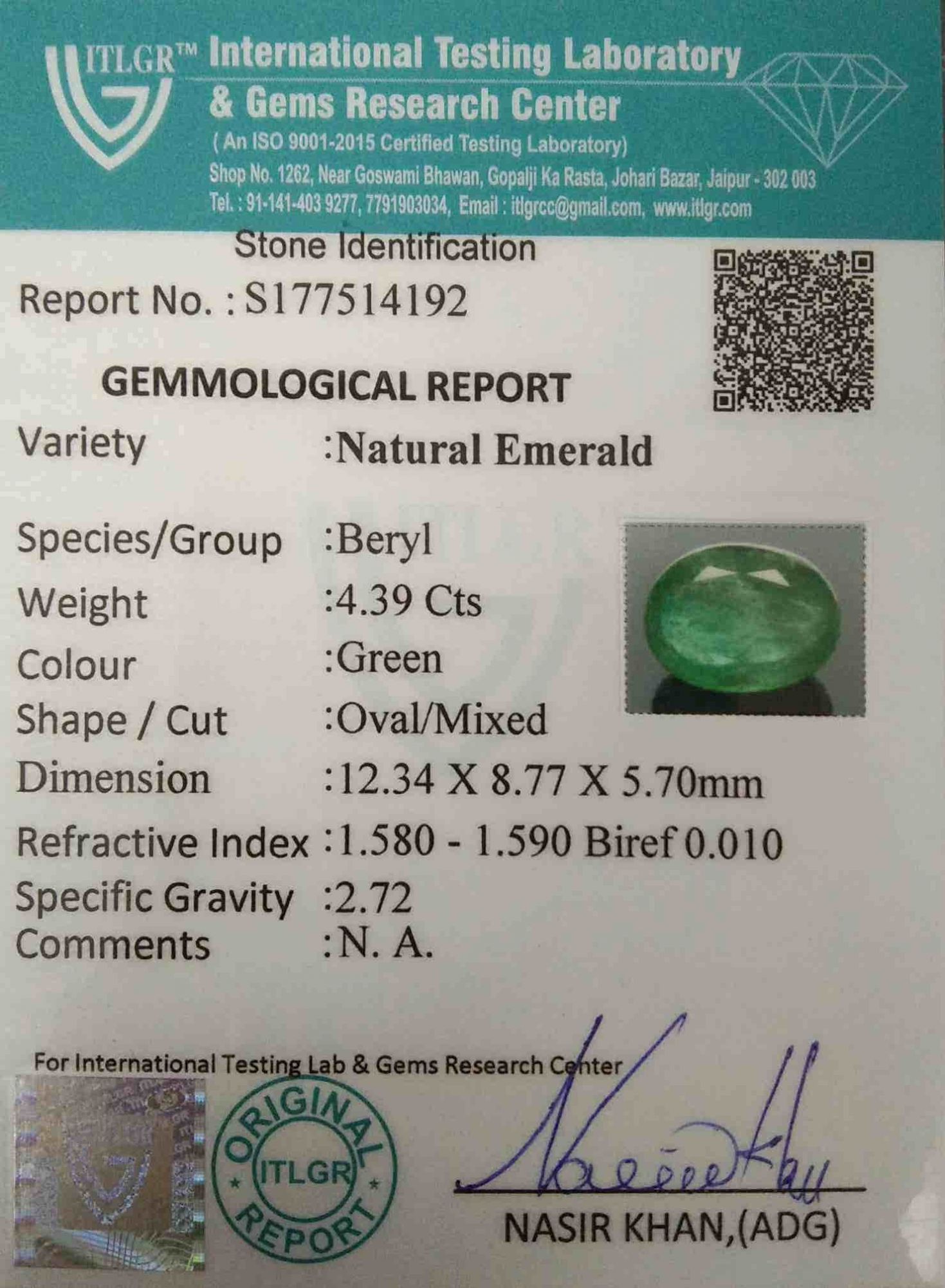 Emerald - 4.39 Carat