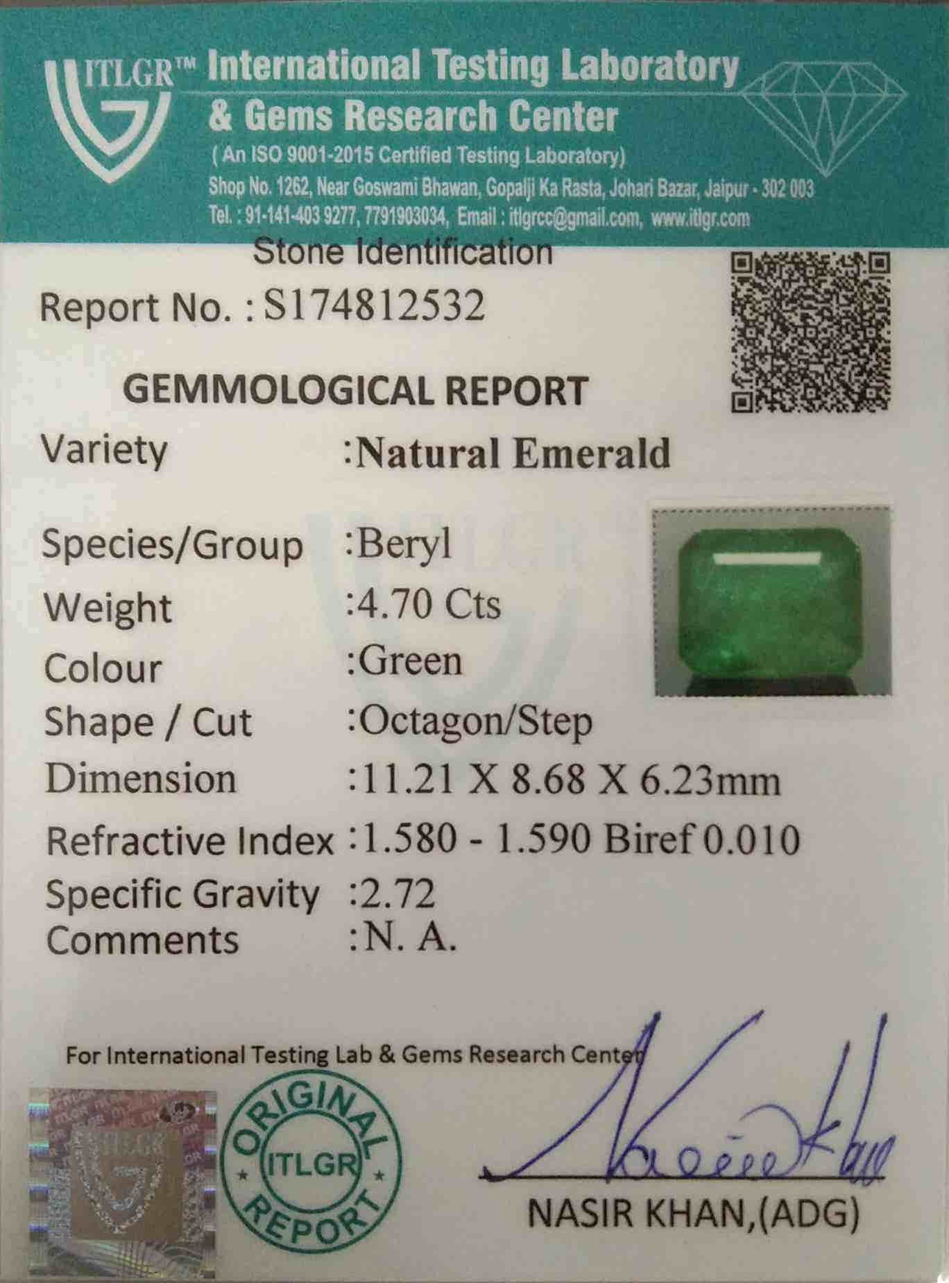 Emerald - 4.70 Carat