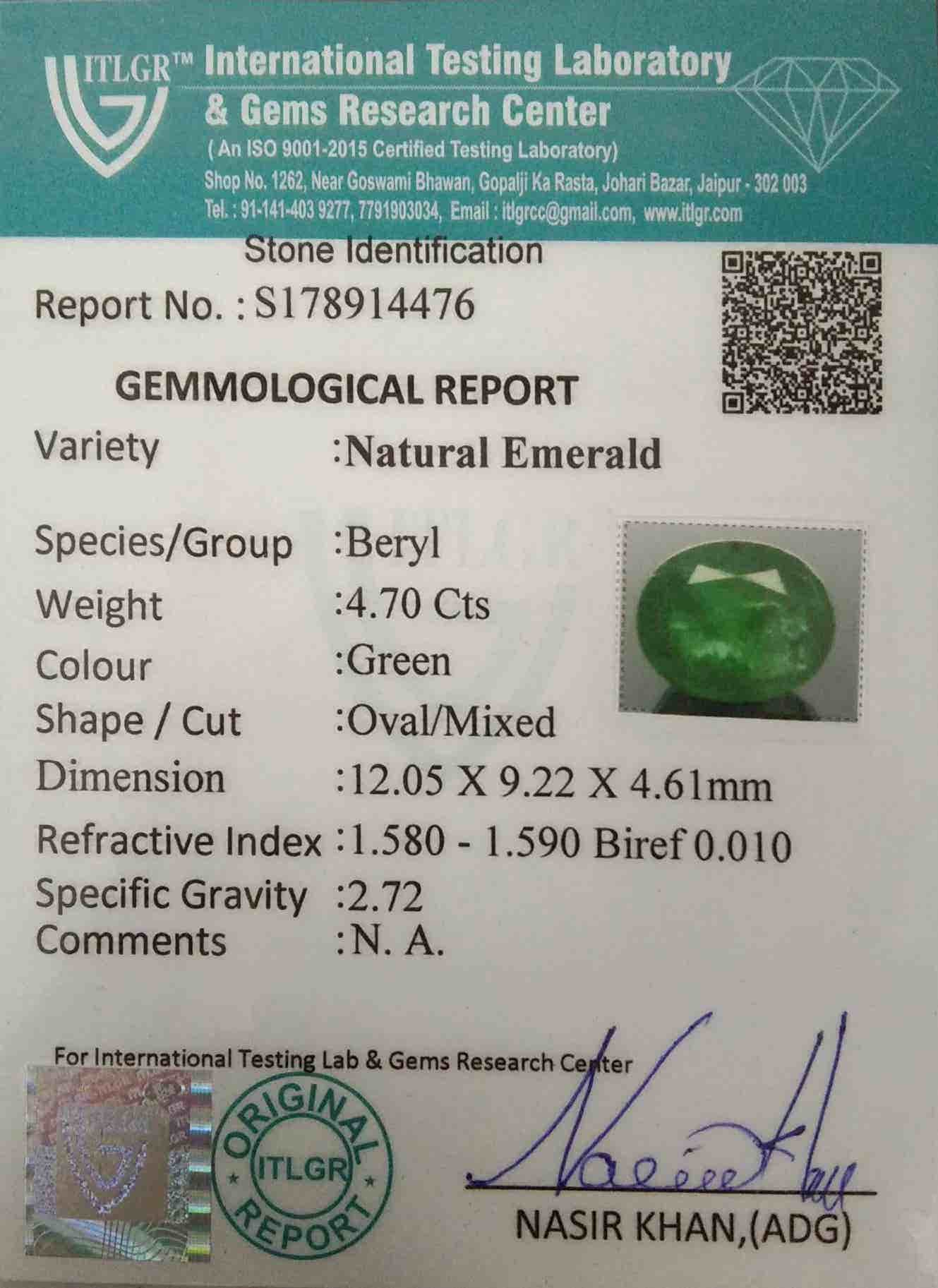 Emerald - 4.70 Carat