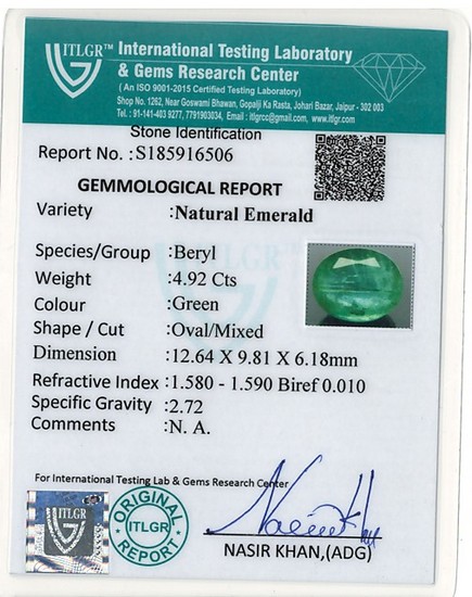Emerald - 4.92 Carat