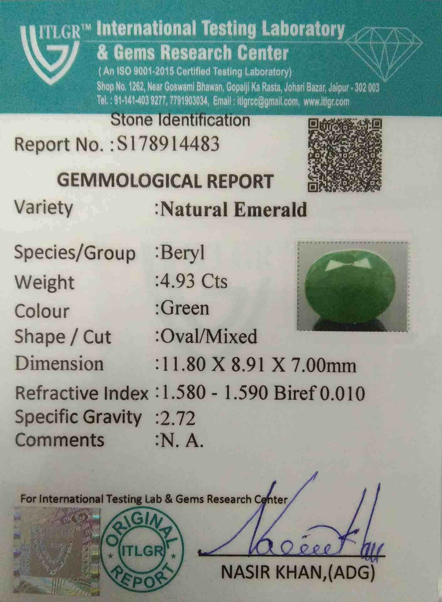 Emerald - 4.93 Carat