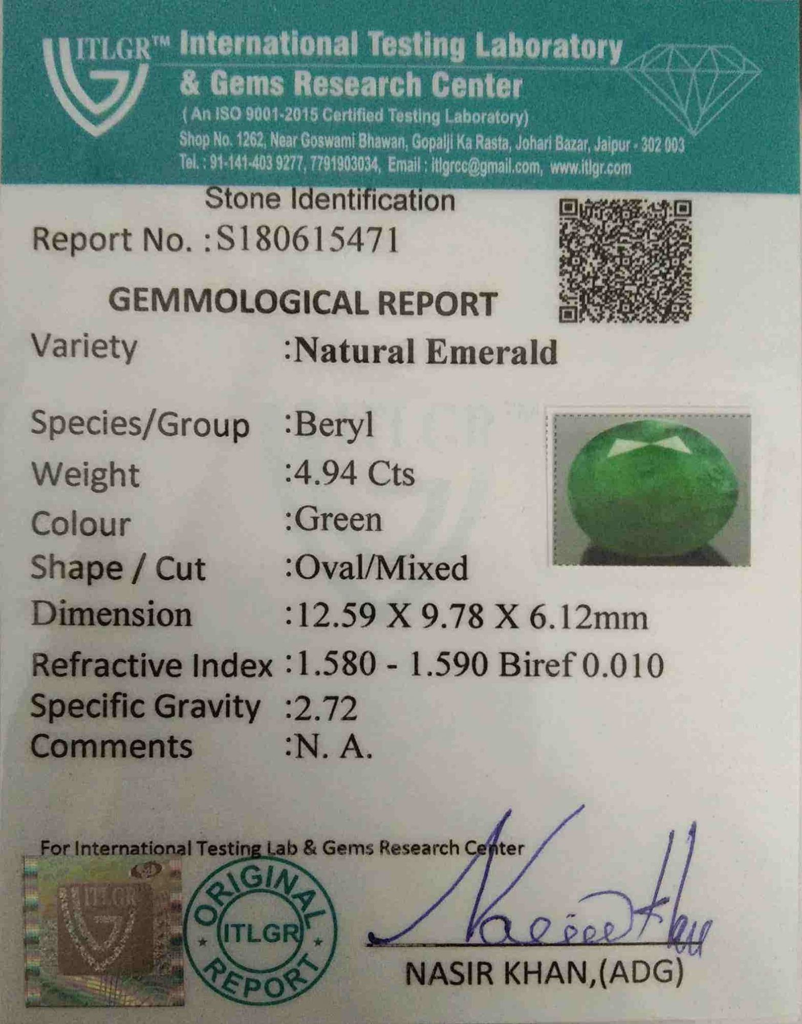 Emerald - 4.94 Carat