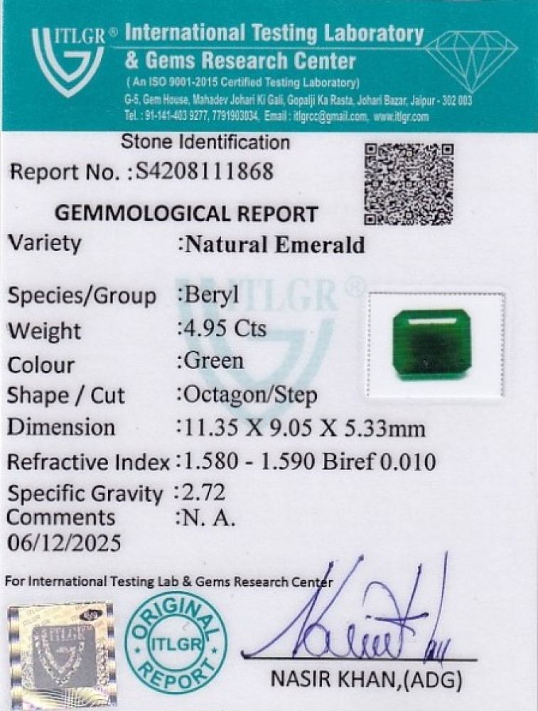 Emerald - 4.95 Carat