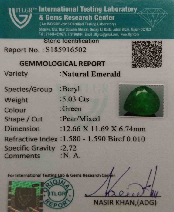 Emerald - 5.03 Carat