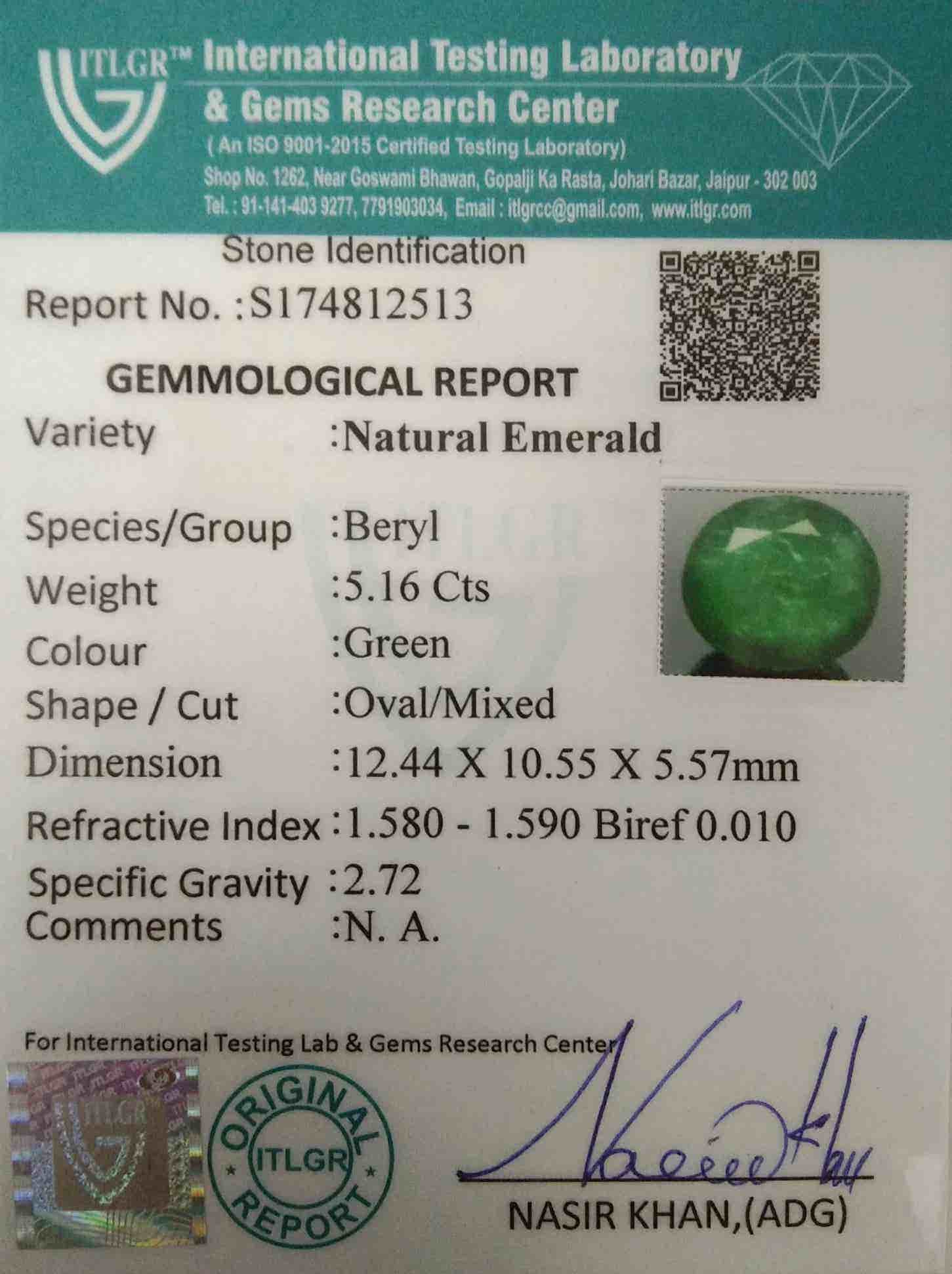 Emerald - 5.16 Carat