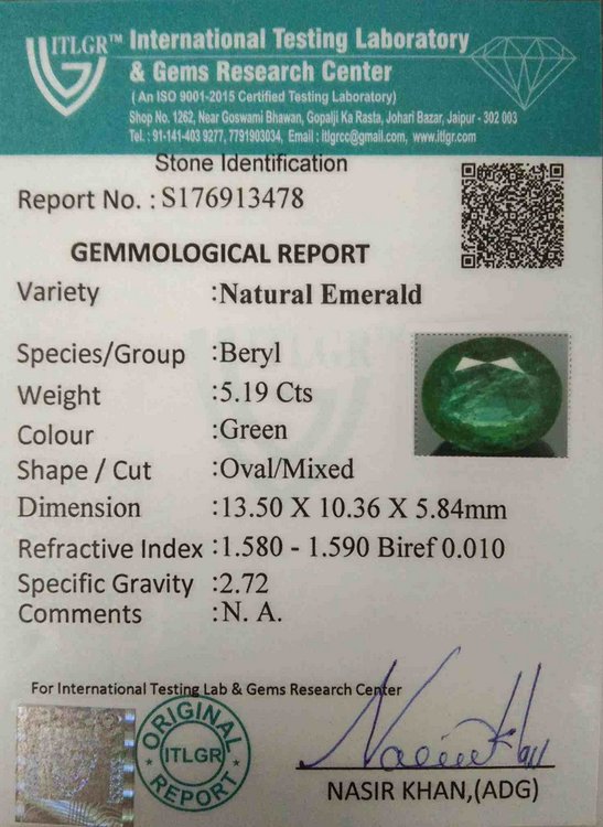 Emerald - 5.19 Carat