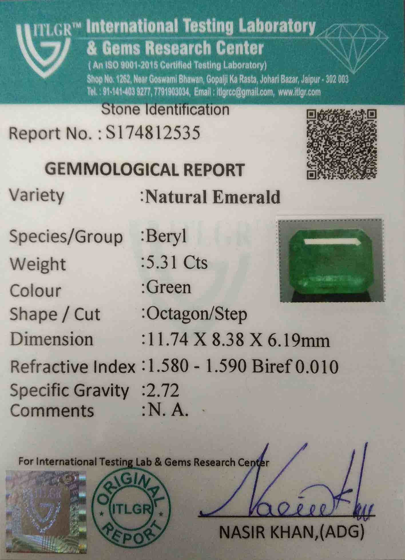 Emerald - 5.31 Carat