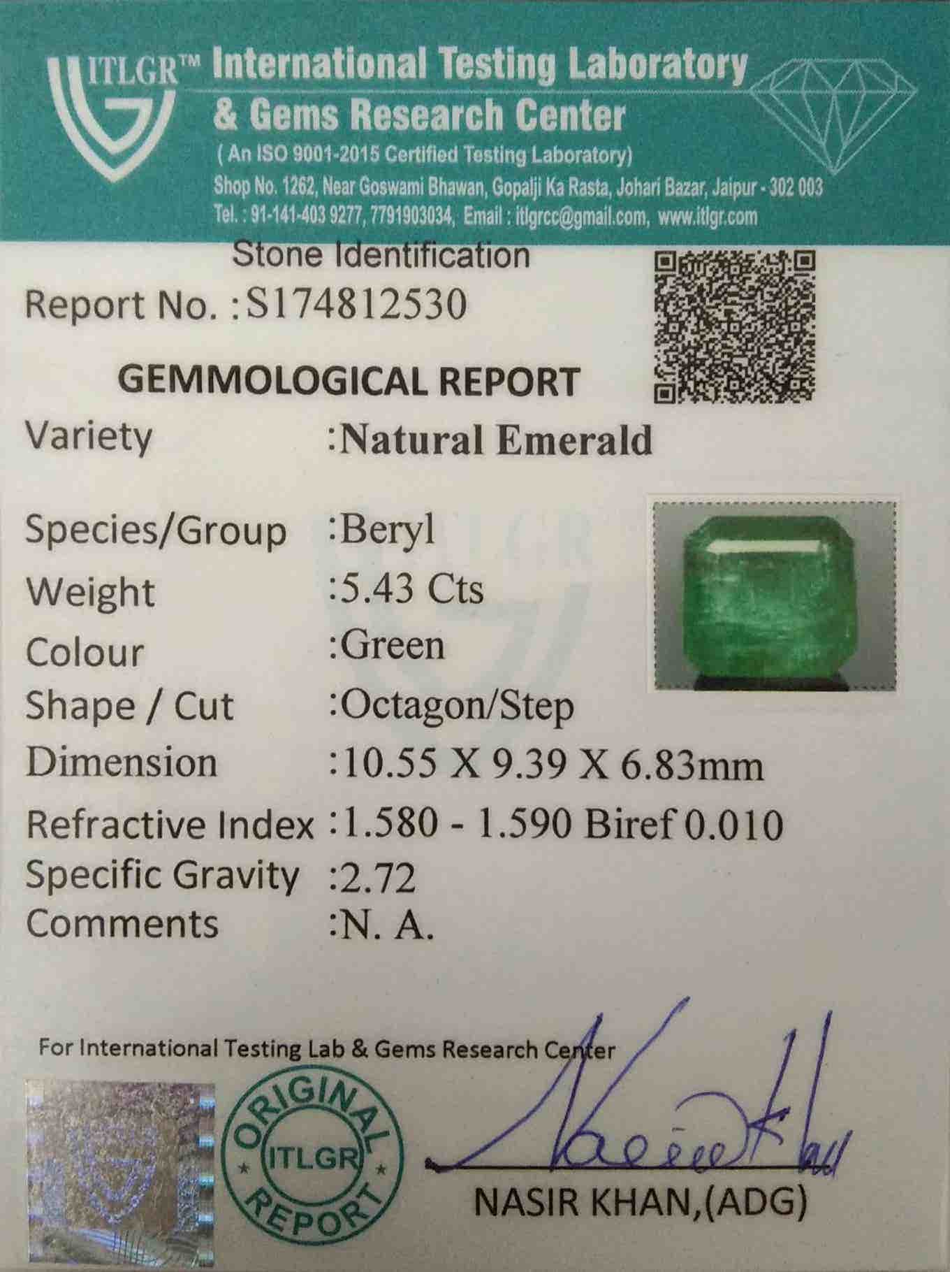 Emerald - 5.43 Carat