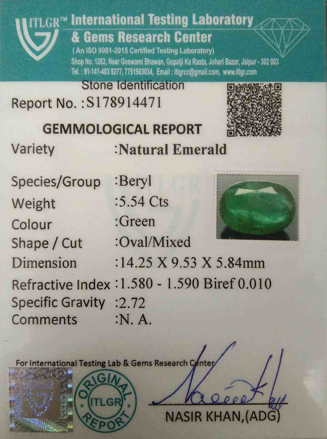 Emerald - 5.54 Carat