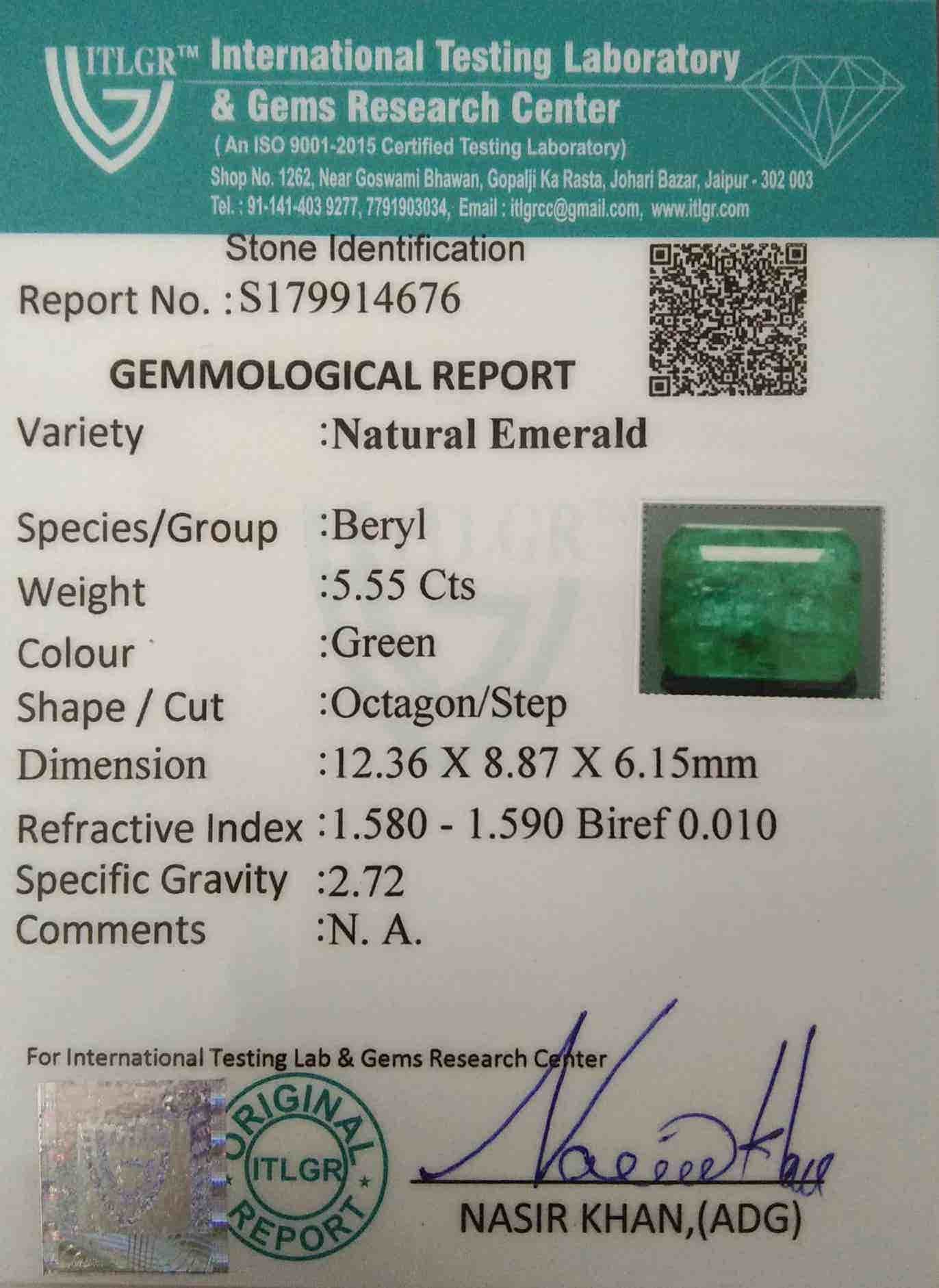 Emerald - 5.55 Carat