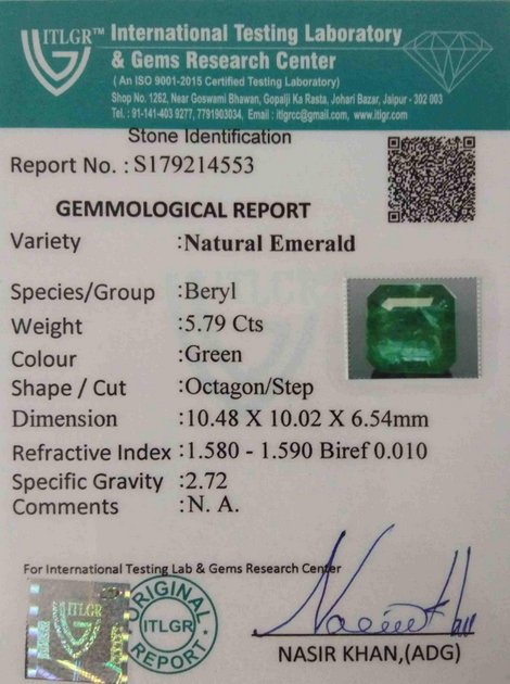 Emerald - 5.79 Carat