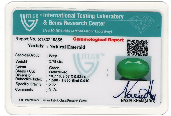 Emerald - 5.79 Carat