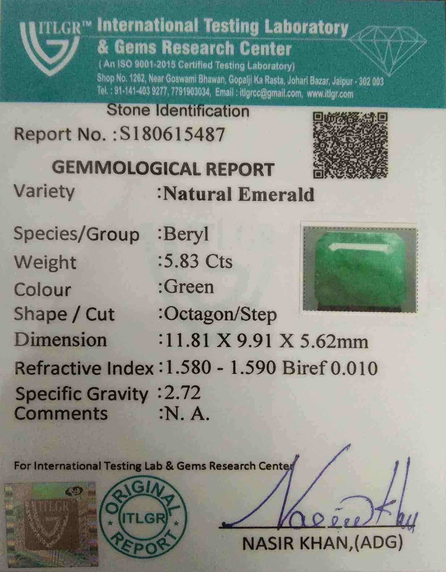 Emerald - 5.83 Carat