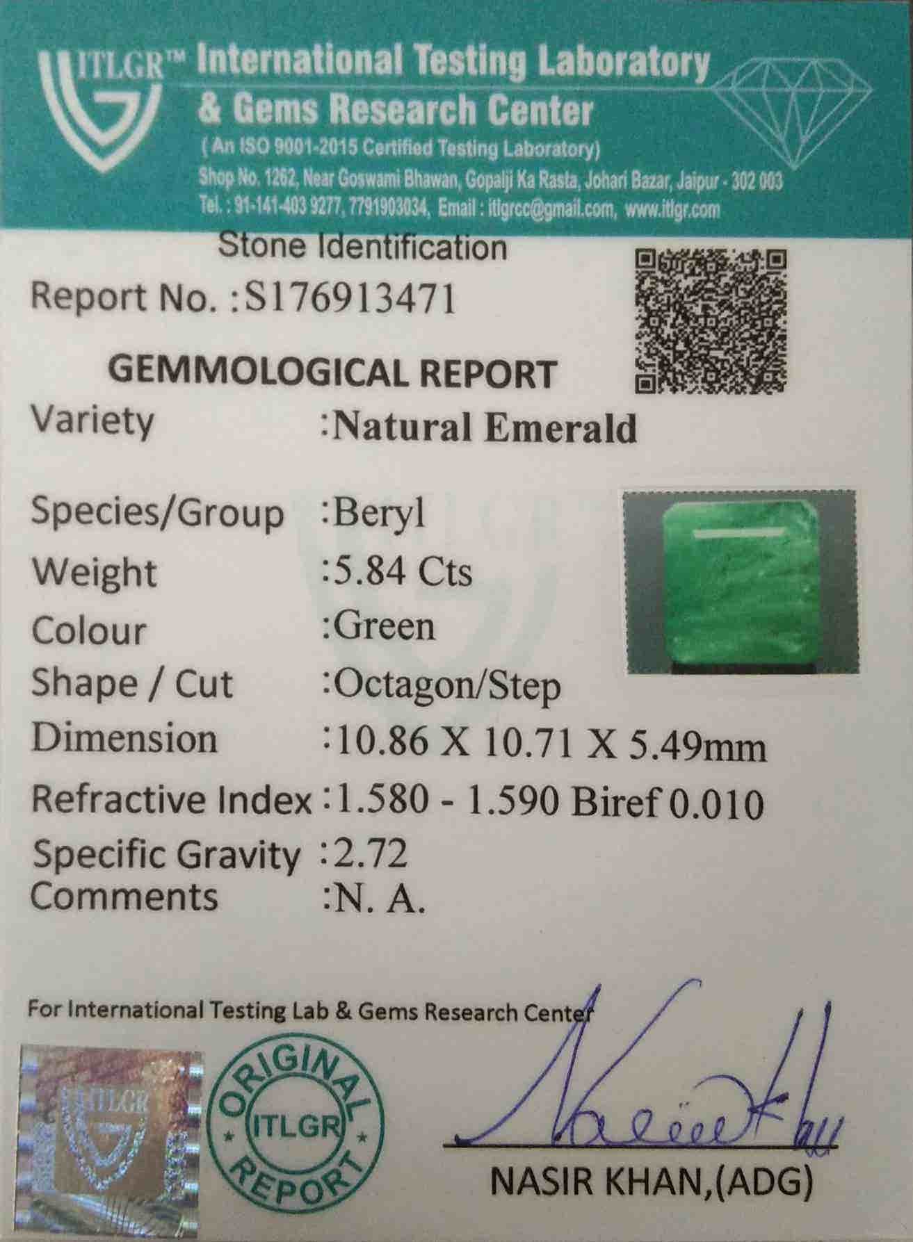 Emerald - 5.84 Carat