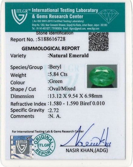 Emerald - 5.84 Carat