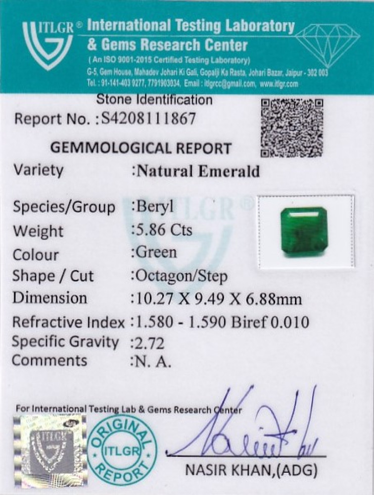 Emerald - 5.86 Carat