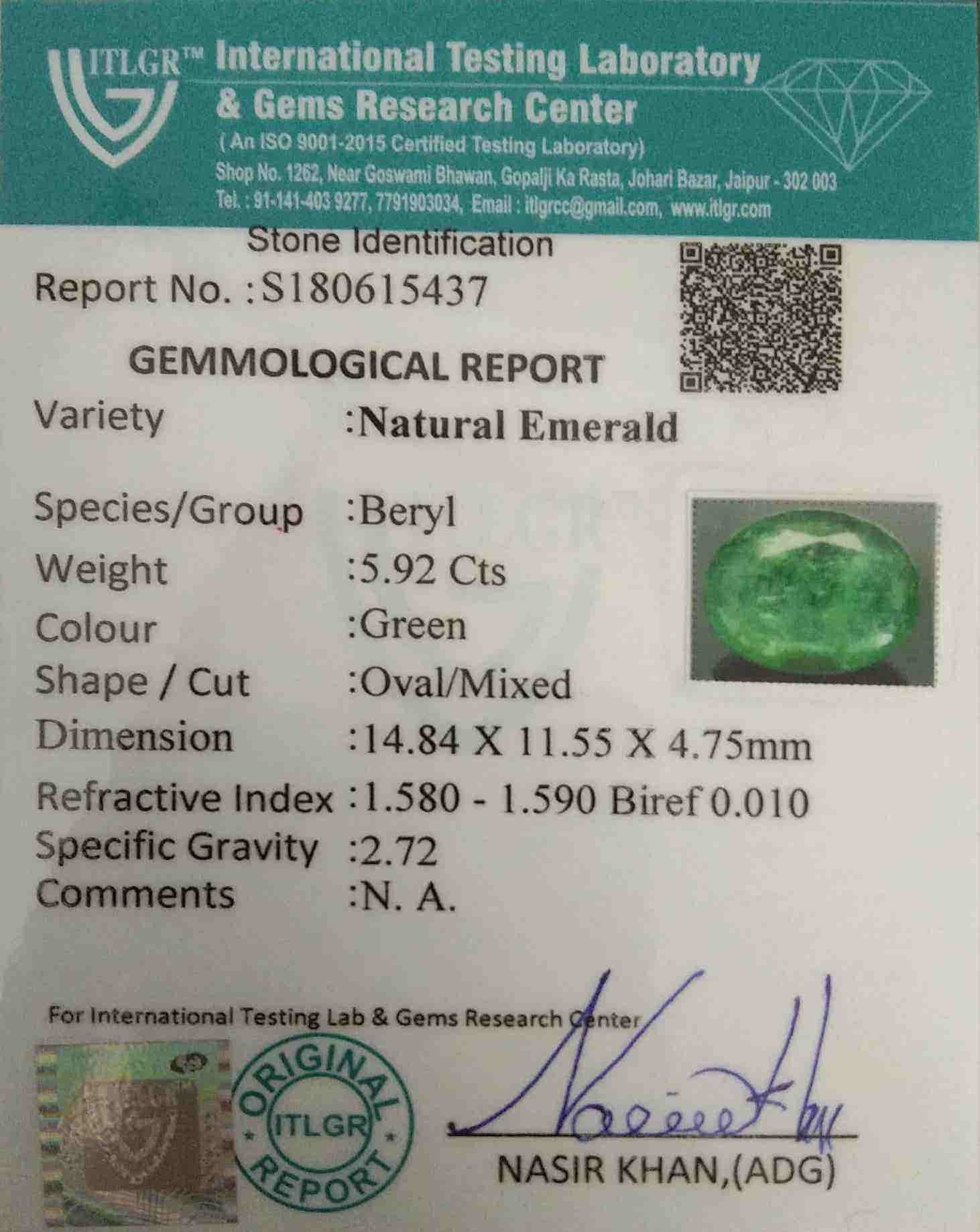 Emerald - 5.92 Carat