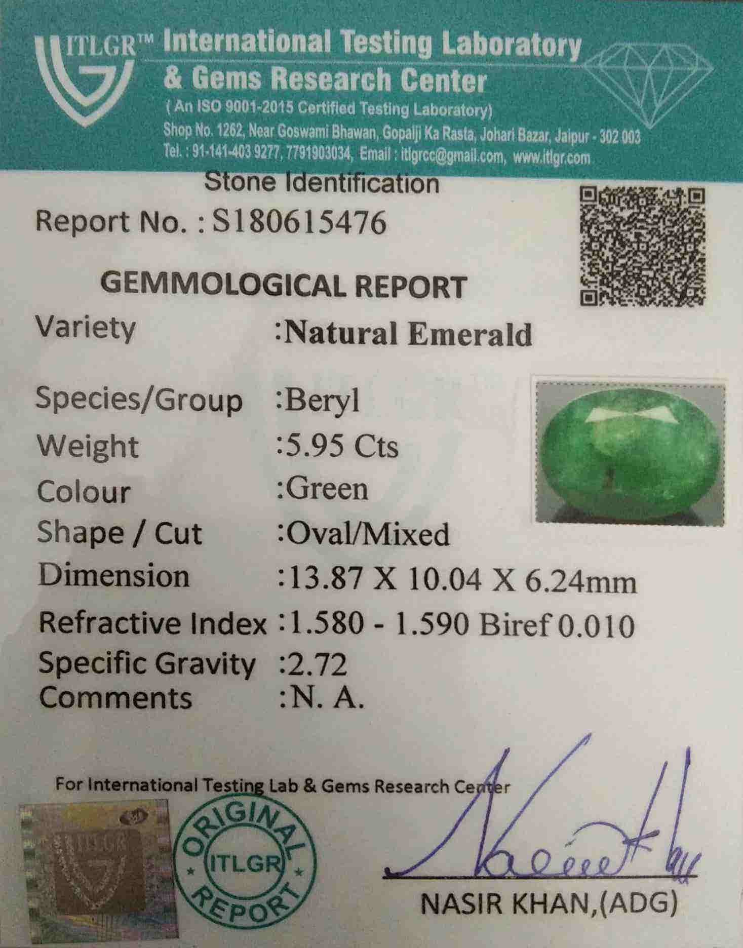 Emerald - 5.95 Carat