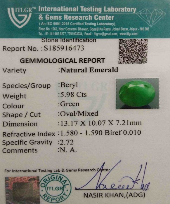 Emerald - 5.98 Carat
