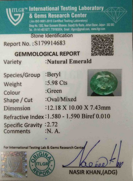 Emerald - 5.98 Carat