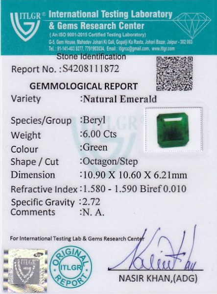Emerald - 6 Carat