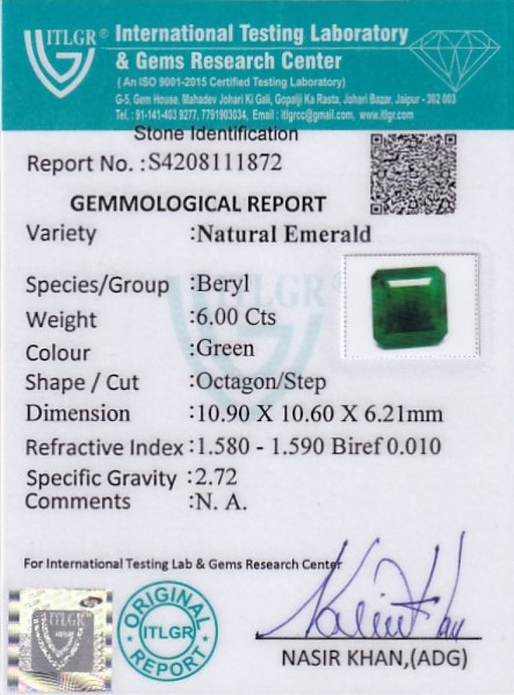 Emerald - 6 Carat