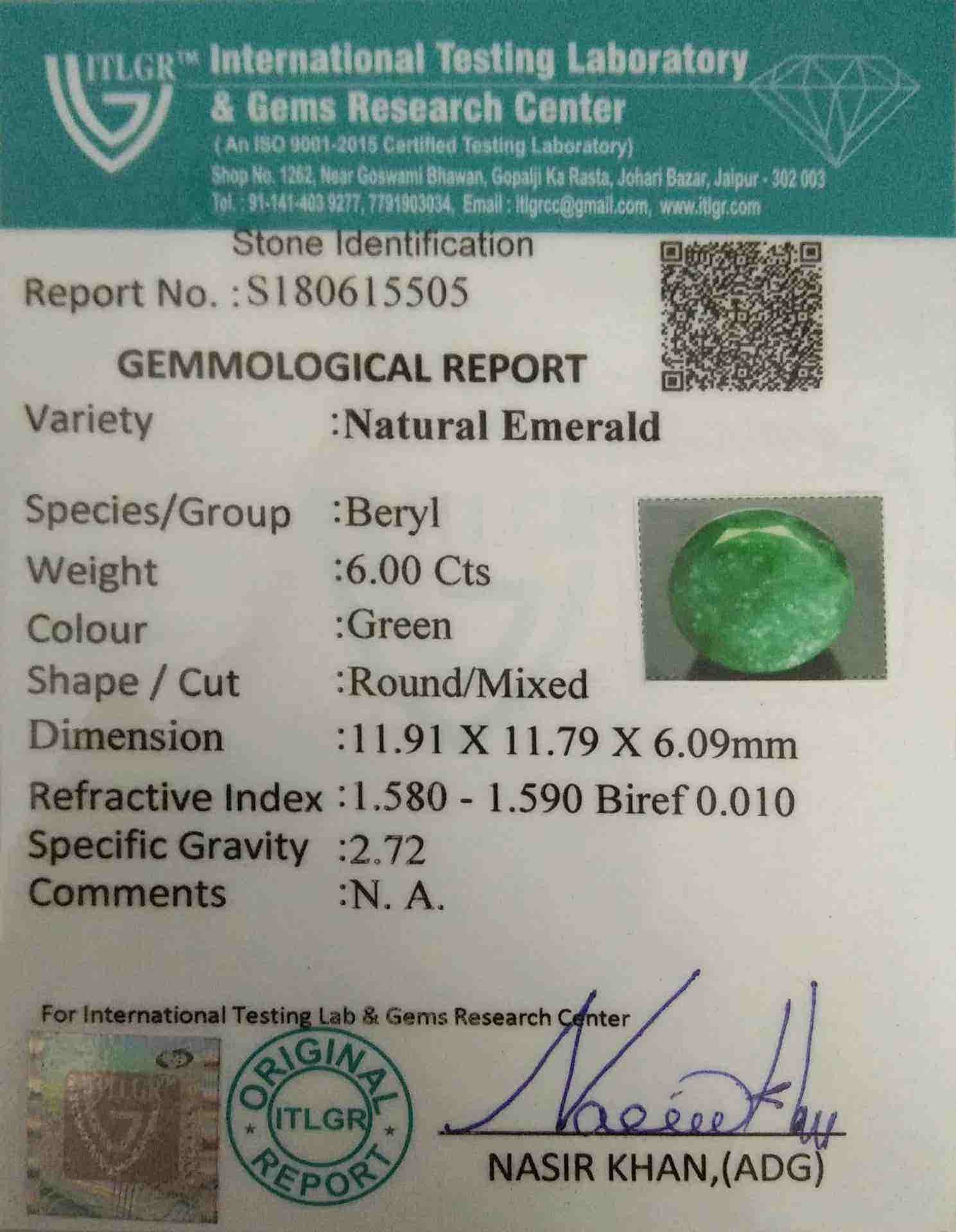 Emerald - 6 Carat