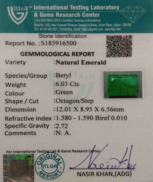 Emerald - 6.03 Carat