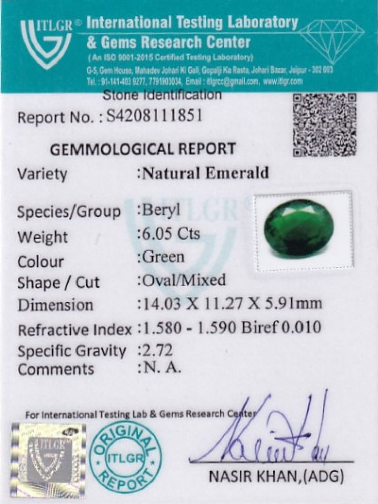 Emerald - 6.05 Carat