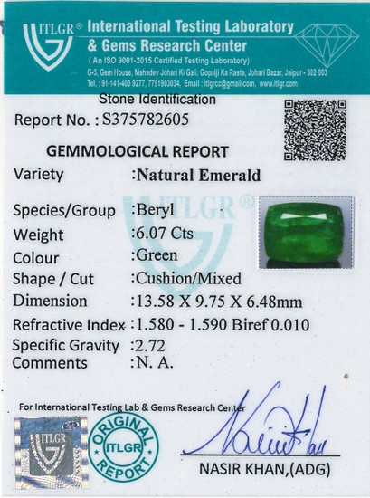 Emerald - 6.07 Carat