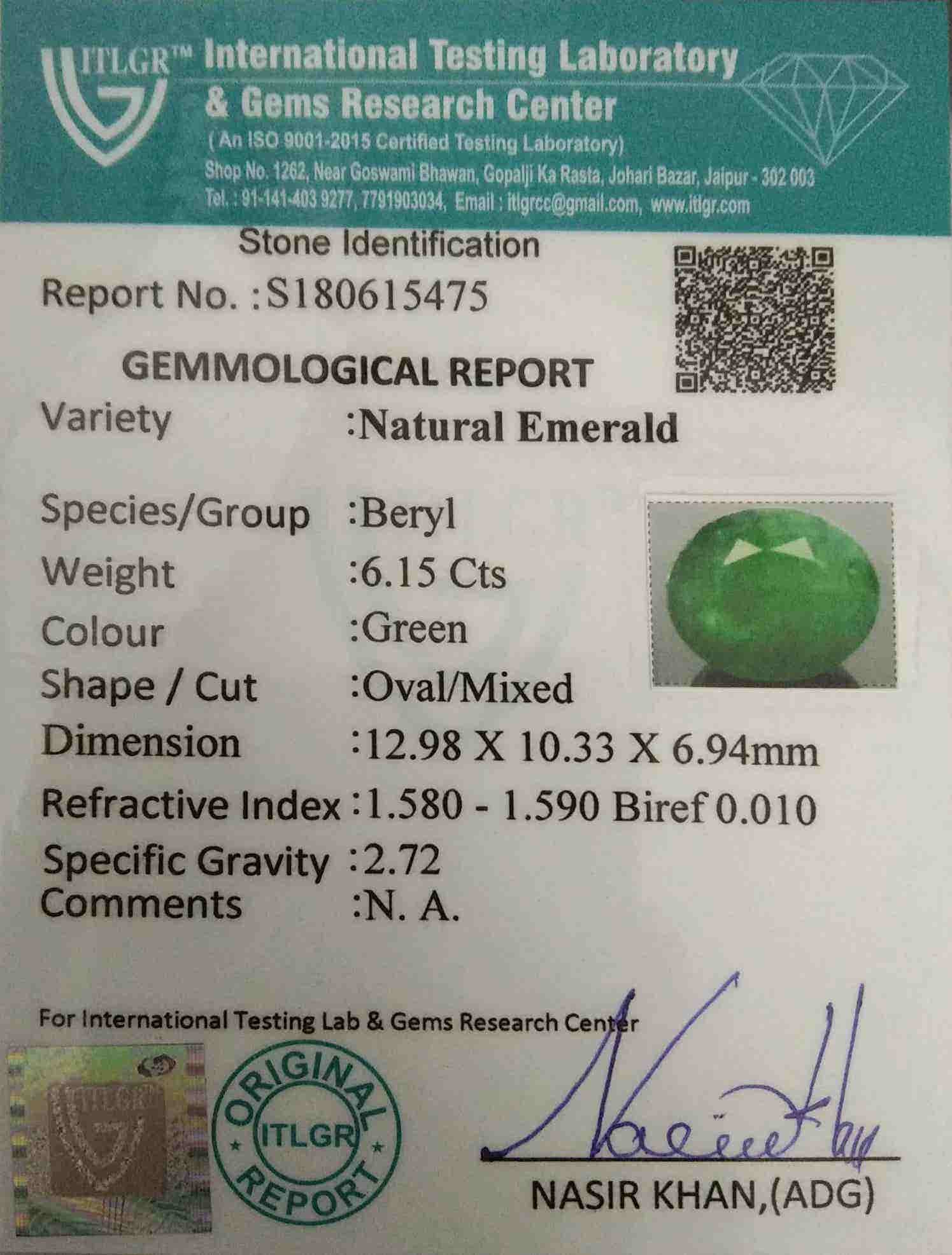 Emerald - 6.15 Carat
