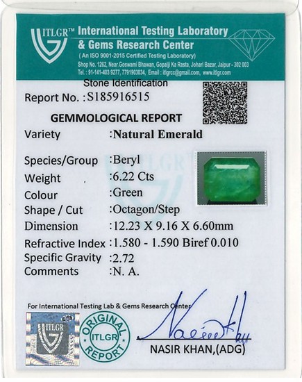 Emerald - 6.22 Carat