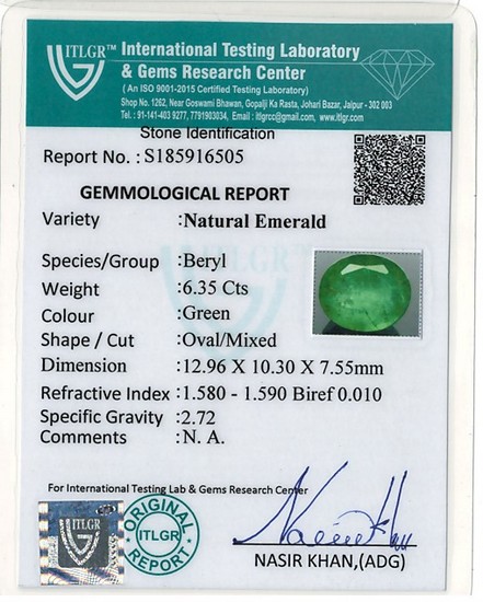 Emerald - 6.35 Carat