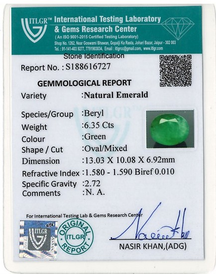 Emerald - 6.35 Carat