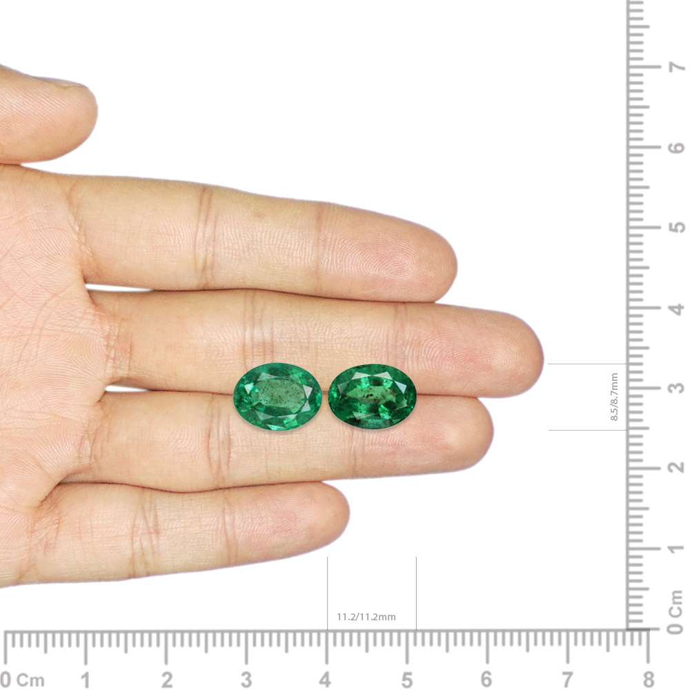 Emerald Pair - 6.42 Carat