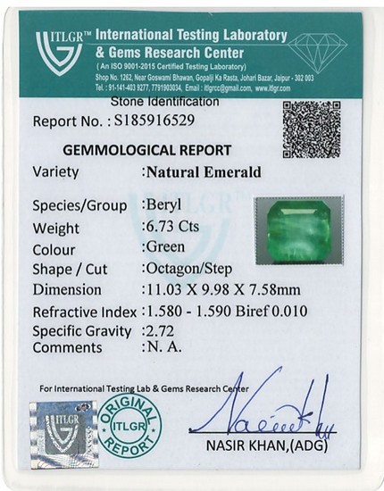 Emerald - 6.73 Carat