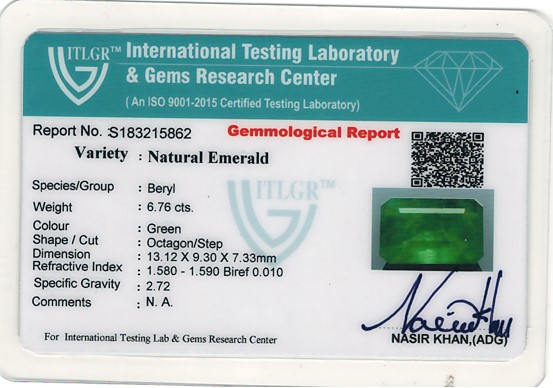 Emerald - 6.76 Carat