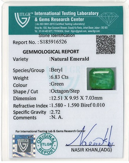 Emerald - 6.83 Carat