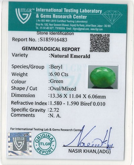 Emerald - 6.9 Carat