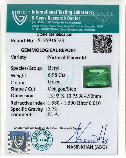 Emerald - 6.98 Carat