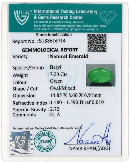 Emerald - 7.2 Carat