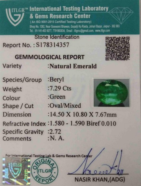 Emerald - 7.29 Carat