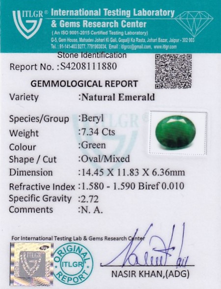 Emerald - 7.34 Carat