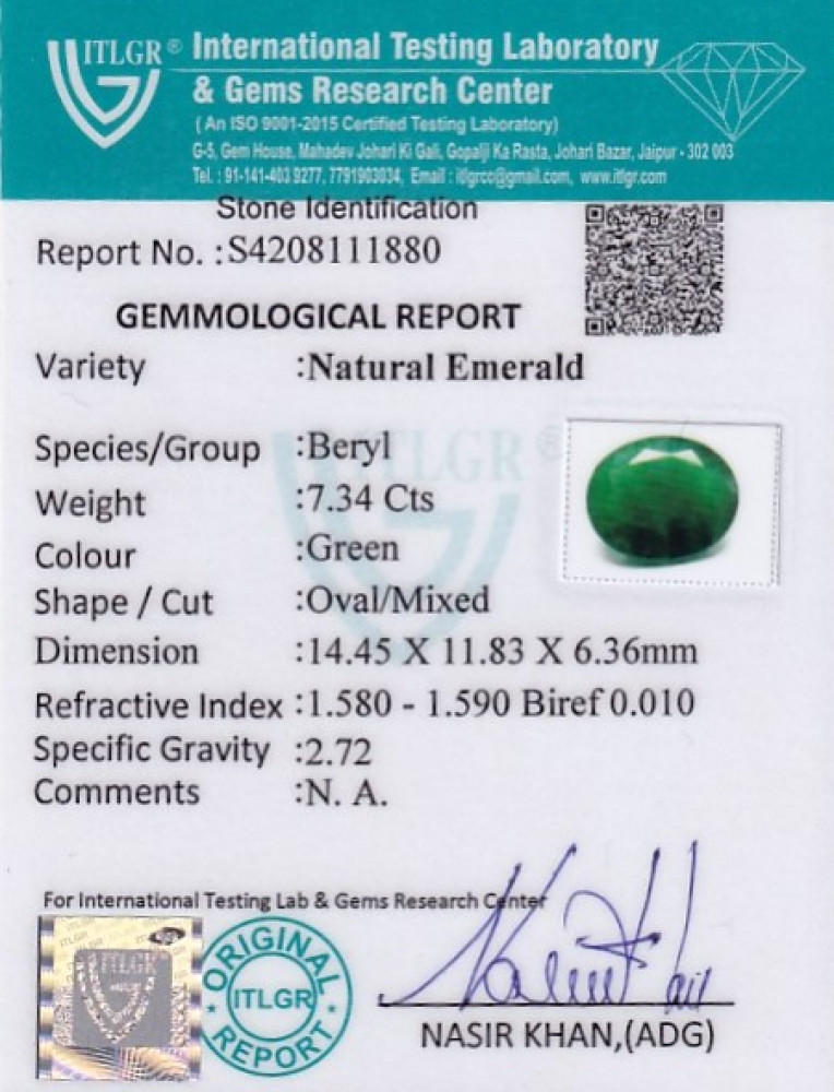 Emerald - 7.34 Carat