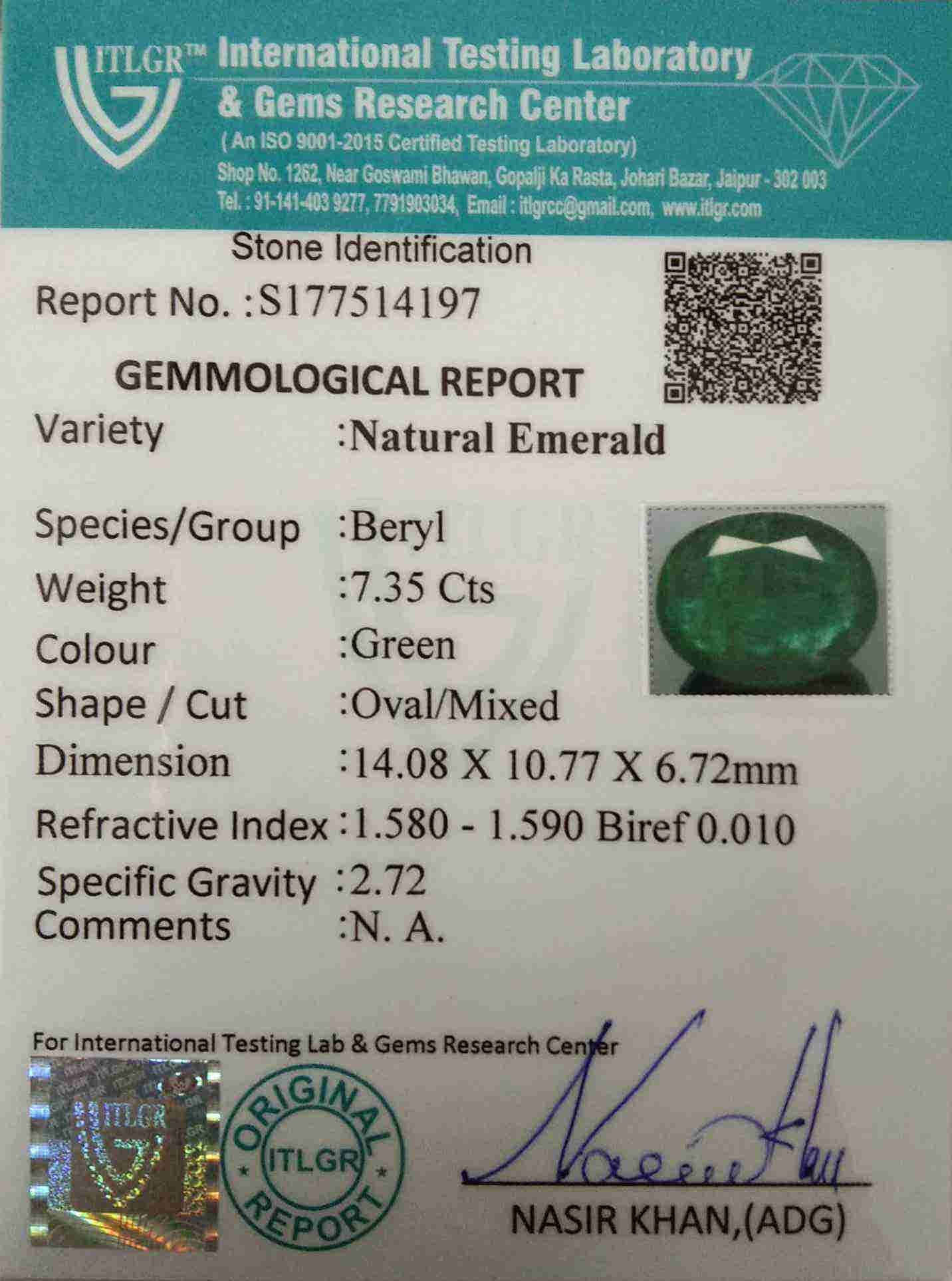 Emerald - 7.35 Carat