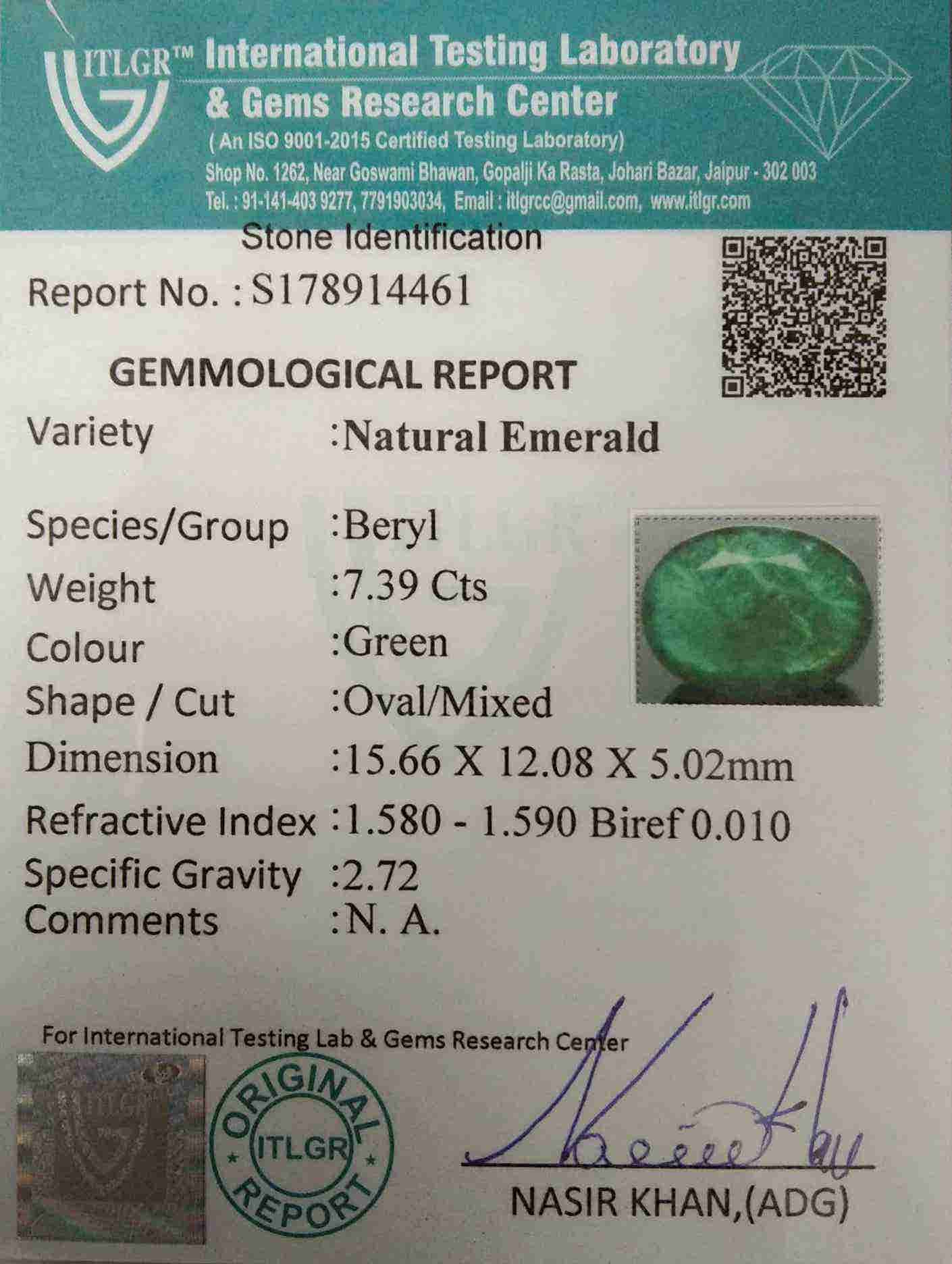 Emerald - 7.39 Carat
