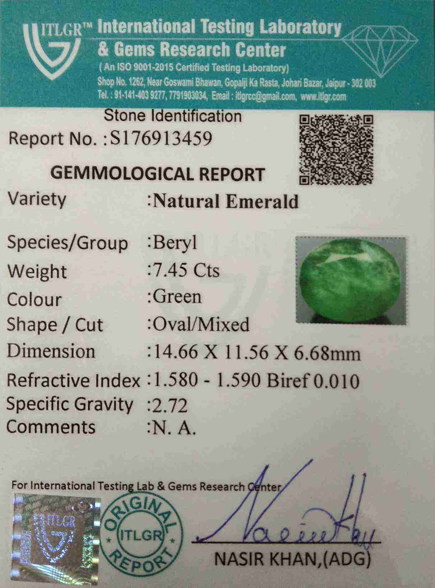 Emerald - 7.45 Carat