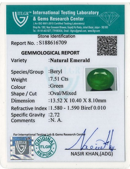 Emerald - 7.51 Carat